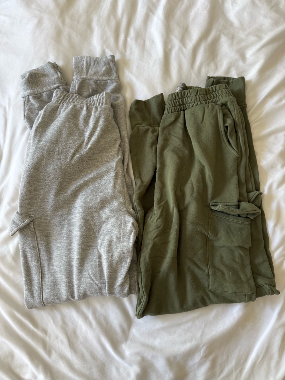 GAP Sweatpants Pair - Light Gray & Olive